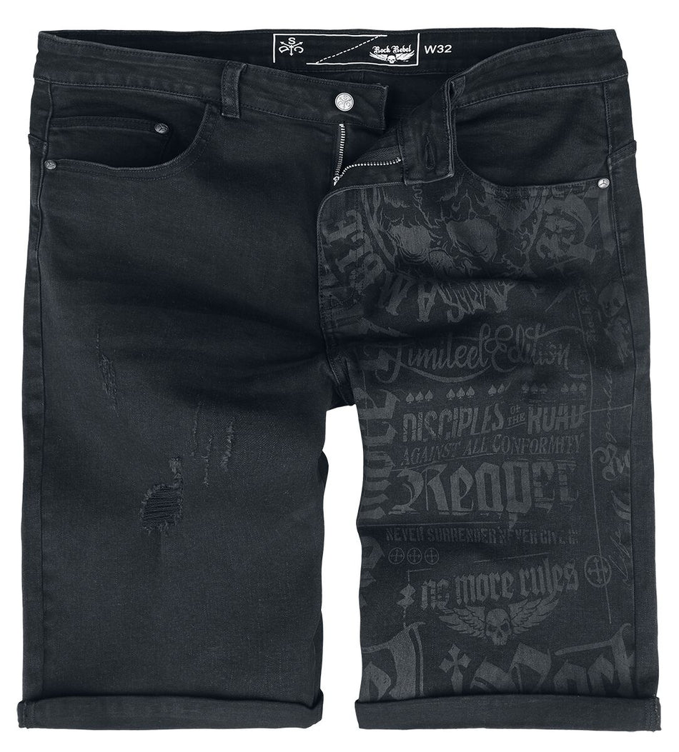 Short  de Rock Rebel by EMP - 31 à 33 - pour Homme - noir - Rock Rebel by EMP