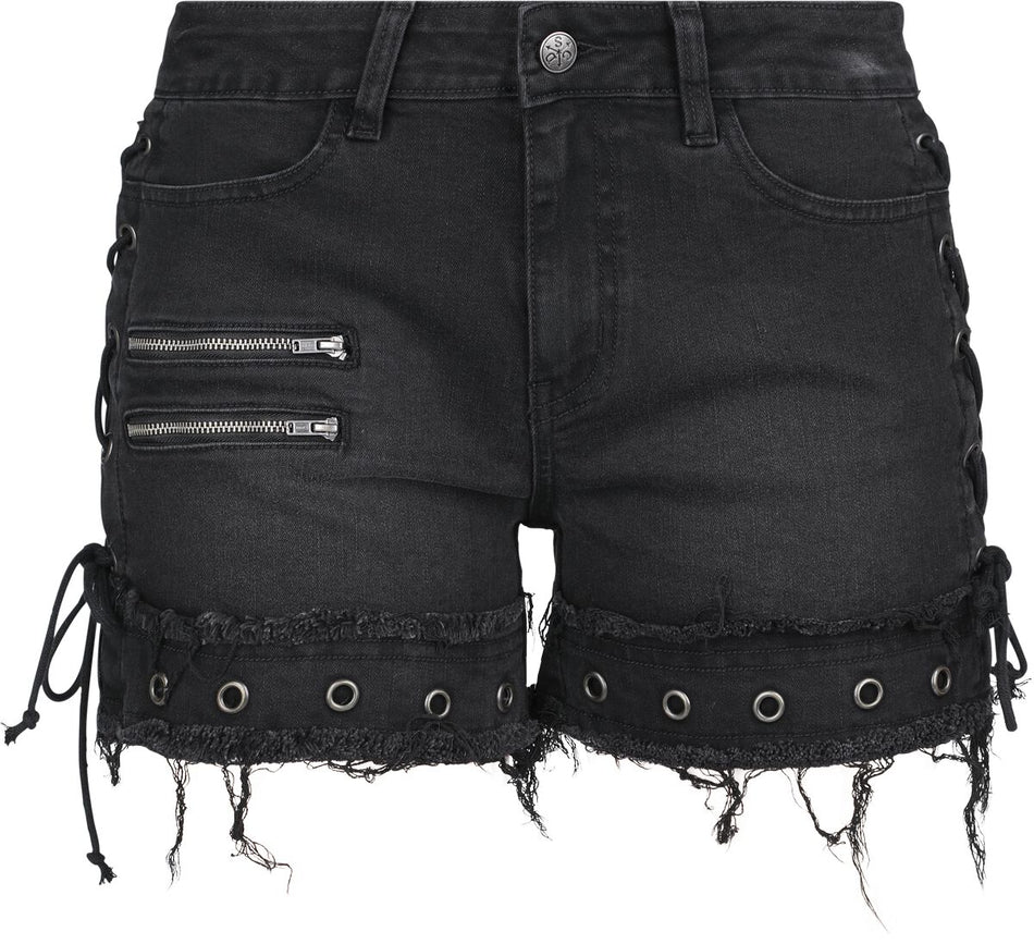 Short  de Rock Rebel by EMP - EMP Street Crafted Design Collection - Shorts - 27 à 34 - pour Femme - noir - Rock Rebel by EMP