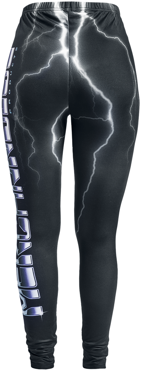 Legging  de Collection EMP Stage - Leggings avec imprimé éclairs - S à M - pour Femme - noir - Collection EMP Stage - View 2