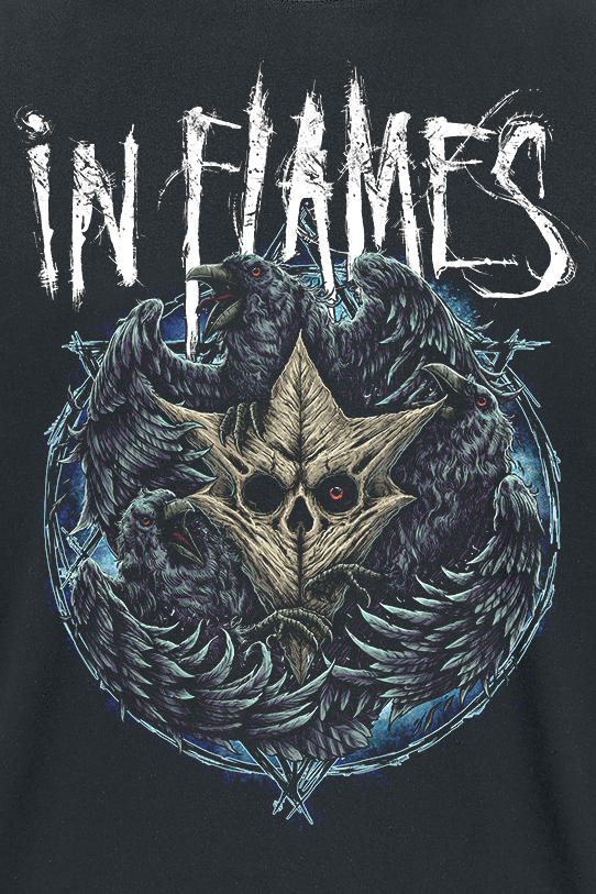 T-Shirt Manches courtes  de In Flames - Jesterhead Raven - S à 3XL - pour Homme - noir - In Flames - View 2