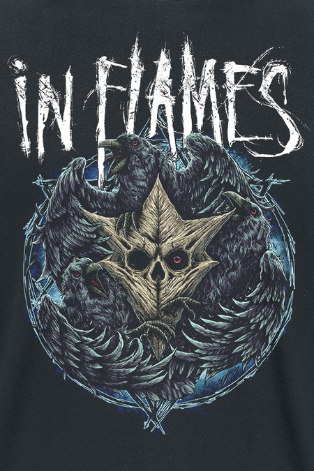 T-Shirt Manches courtes  de In Flames - Jesterhead Raven - S à 3XL - pour Homme - noir - In Flames - View 2