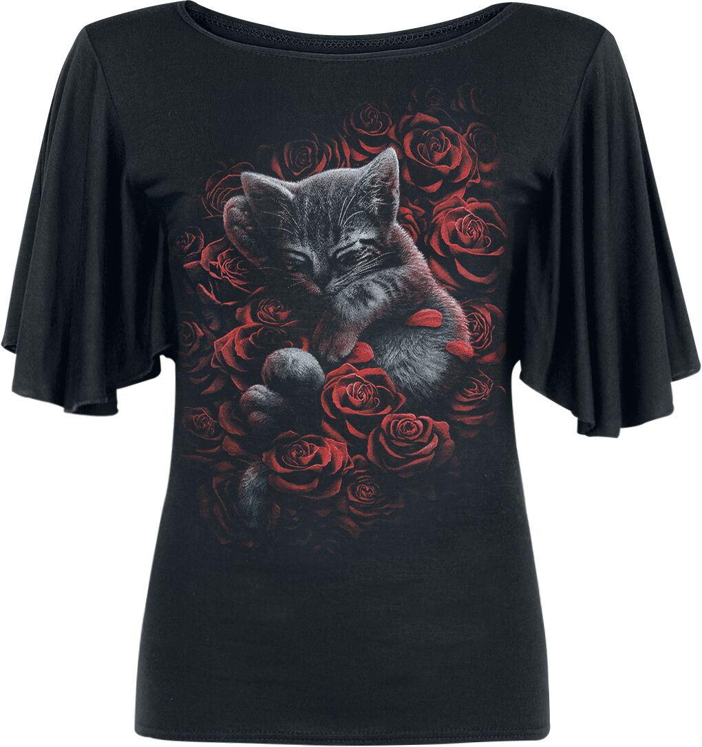 T-Shirt Manches courtes Gothic de Spiral - Bed Of Rose - S à XXL - pour Femme - noir - Spiral