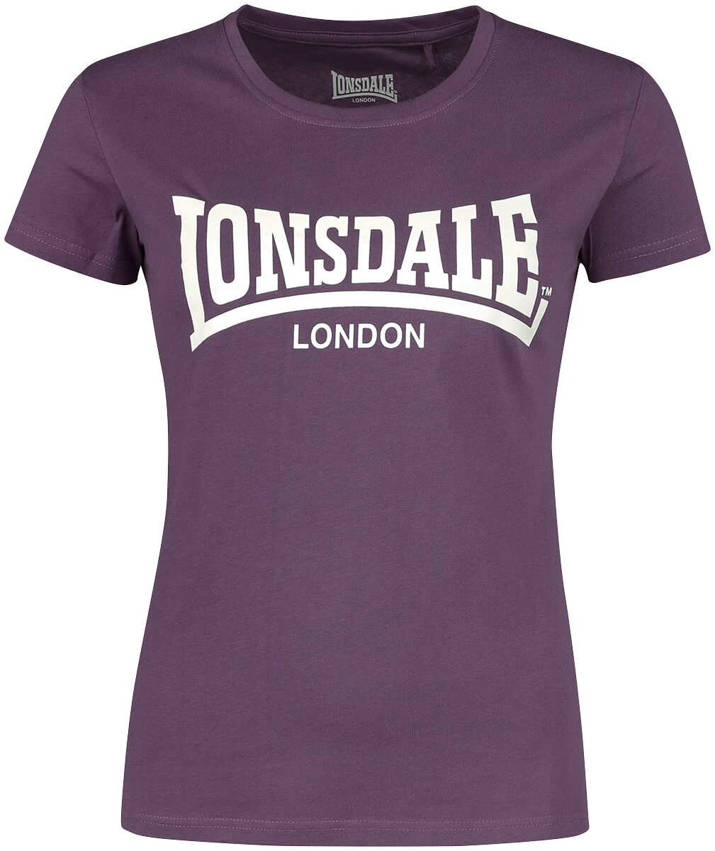 T-Shirt Manches courtes  de Lonsdale London - CARTMEL - XS à S - pour Femme - aubergine - Lonsdale London
