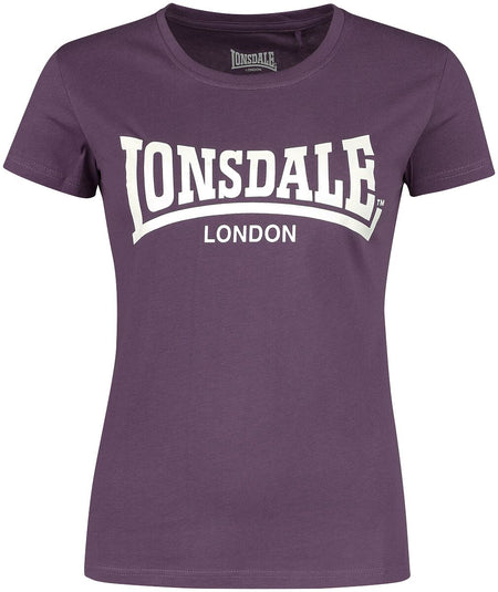 T-Shirt Manches courtes  de Lonsdale London - CARTMEL - XS à XL - pour Femme - aubergine - Lonsdale London