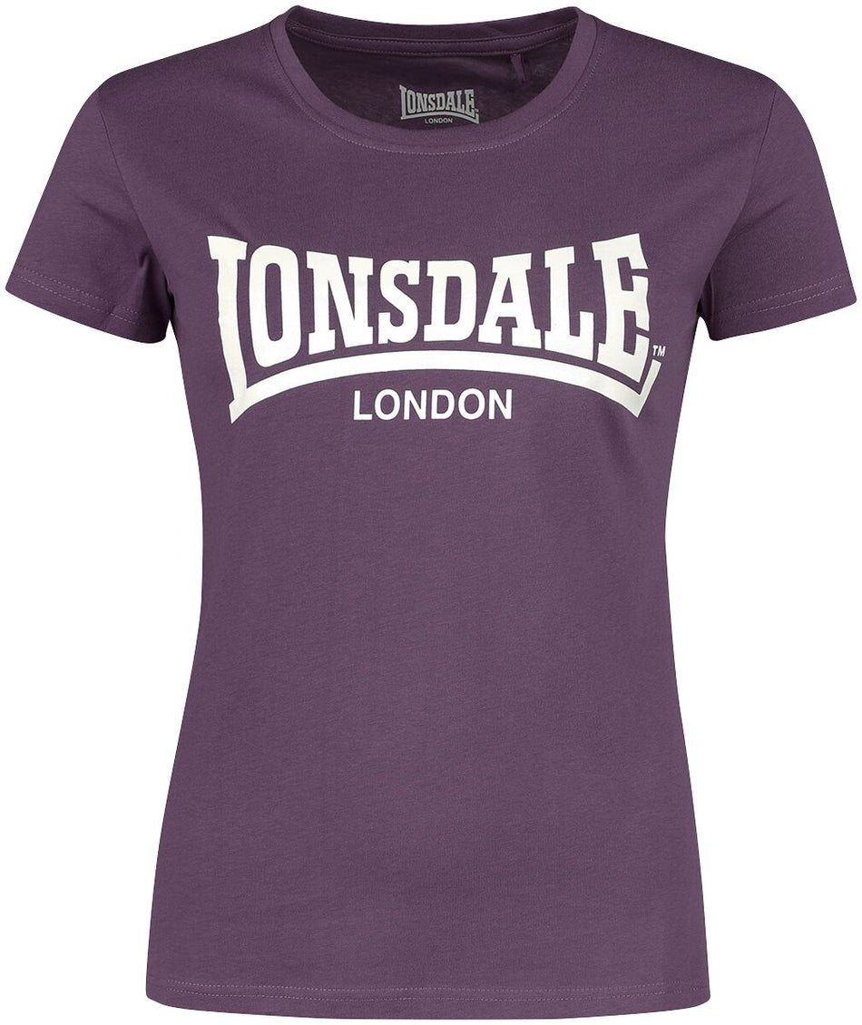 T-Shirt Manches courtes  de Lonsdale London - CARTMEL - XS à XL - pour Femme - aubergine - Lonsdale London