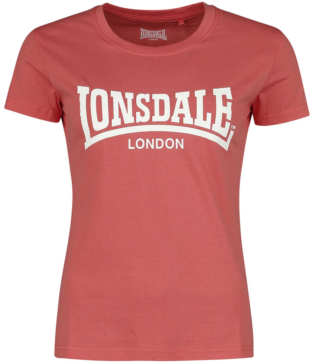 T-Shirt Manches courtes  de Lonsdale London - CARTMEL - XS à XL - pour Femme - rouge - Lonsdale London