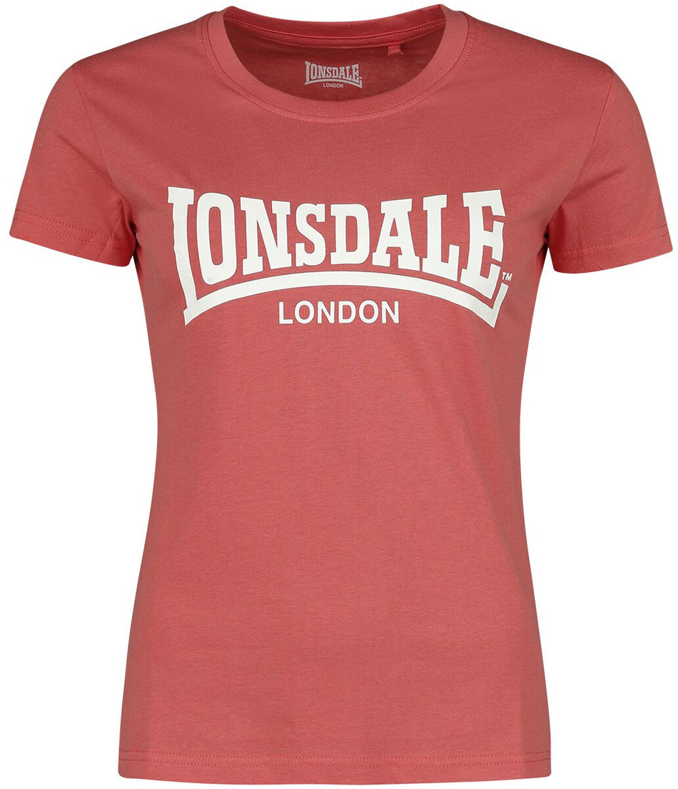 T-Shirt Manches courtes  de Lonsdale London - CARTMEL - XS à XL - pour Femme - rouge - Lonsdale London
