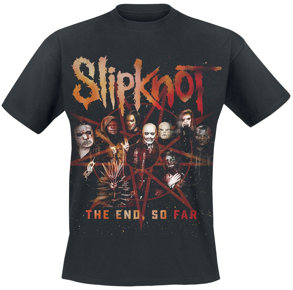 T-Shirt Manches courtes  de Slipknot - The End, So Far Group Star - S à 3XL - pour Homme - noir - Slipknot