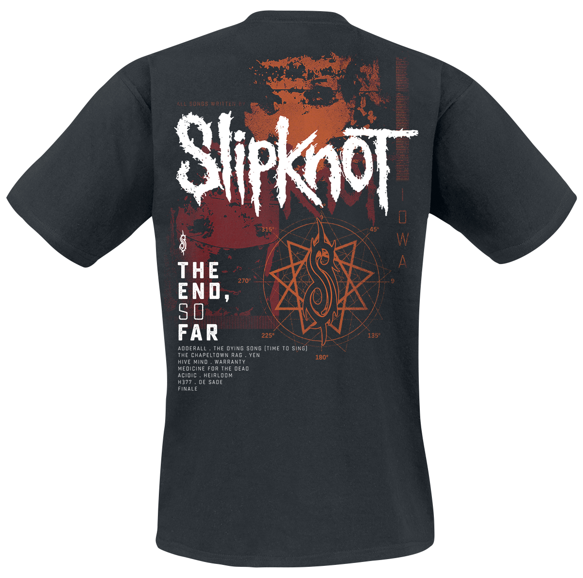T-Shirt Manches courtes  de Slipknot - The End, So Far Tracklist - S à 3XL - pour Homme - noir - Slipknot - View 2