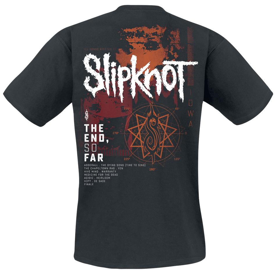 T-Shirt Manches courtes  de Slipknot - The End, So Far Tracklist - S à 3XL - pour Homme - noir - Slipknot - View 2