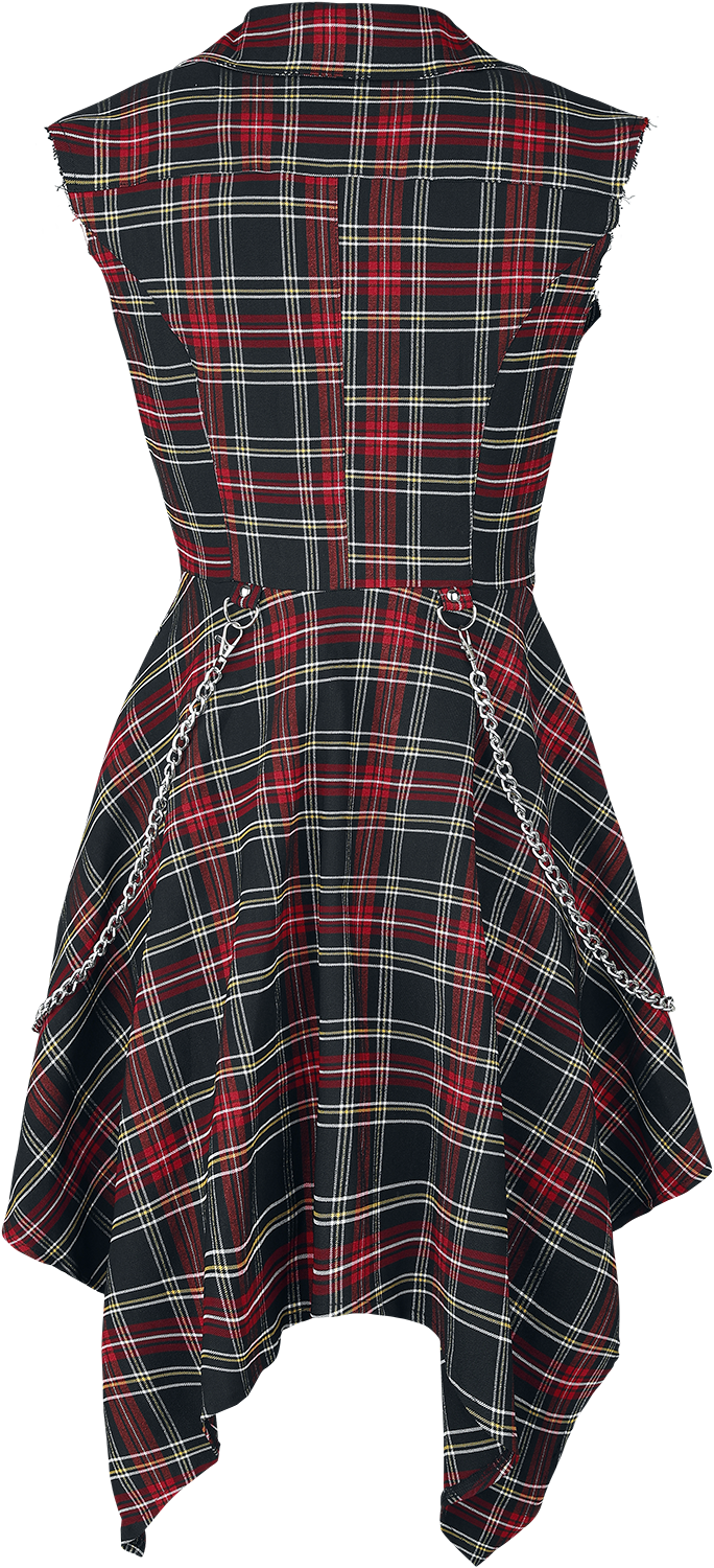 Robe mi-longue Gothic de Jawbreaker - Robe Chemise Tartan - XS à XXL - pour Femme - multicolore - Jawbreaker - View 2