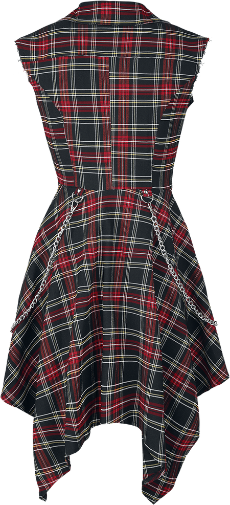 Robe mi-longue Gothic de Jawbreaker - Robe Chemise Tartan - XS à XXL - pour Femme - multicolore - Jawbreaker - View 2