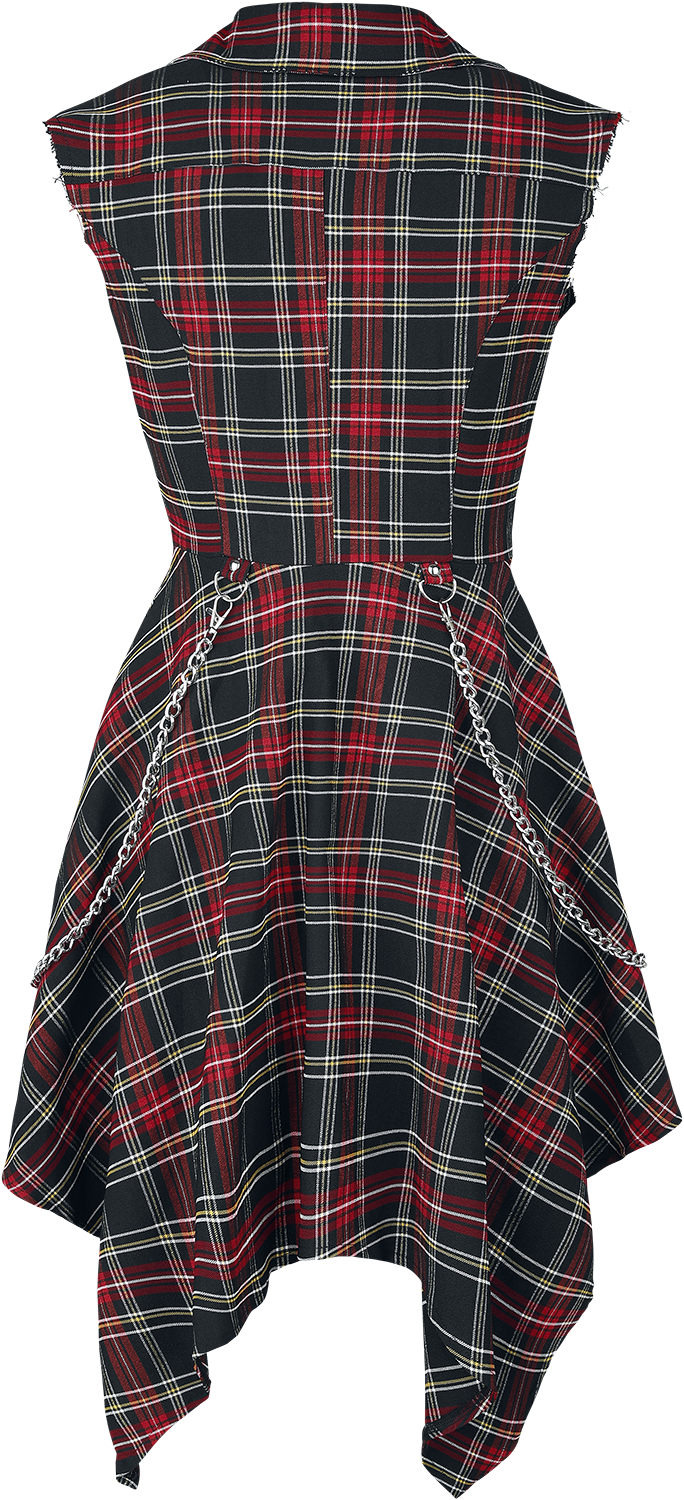 Robe mi-longue Gothic de Jawbreaker - Robe Chemise Tartan - XS à XXL - pour Femme - multicolore - Jawbreaker - View 2