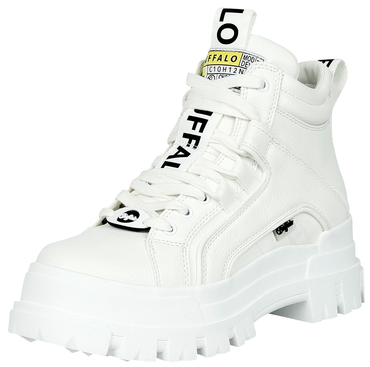 Baskets hautes  de Buffalo - Aspha NC Mid Vegan Nappa - EU36 à EU41 - pour Femme - blanc - Buffalo
