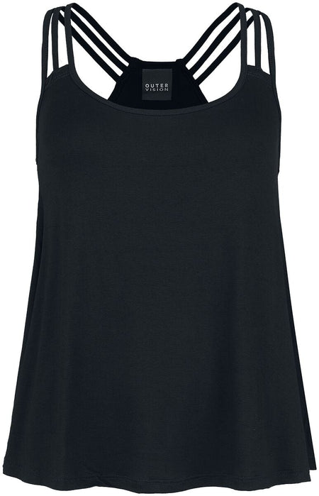 Top  de Outer Vision - Trini - S à XL - pour Femme - noir - Outer Vision