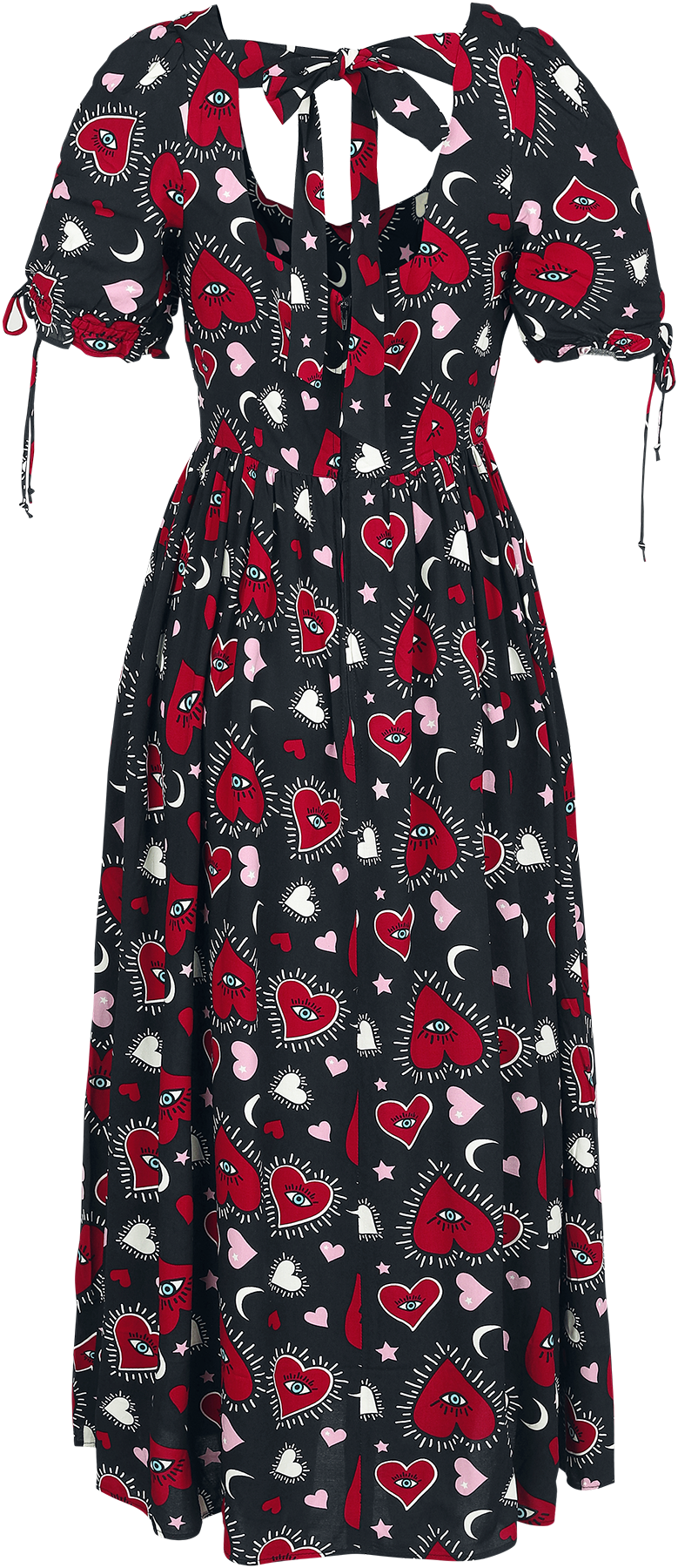 Robe longue  de Hell Bunny - Kate Heart - Robe - XS à 3XL - pour Femme - noir/rouge - hell bunny - View 2