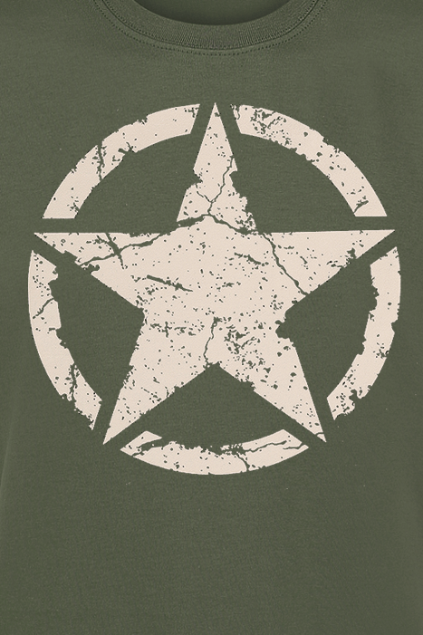 T-Shirt Manches courtes Rockabilly de Gasoline Bandit - Army Star - Olive - S à 3XL - pour Homme - olive - Gasoline Bandit - View 2