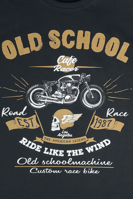 T-Shirt Manches courtes Rockabilly de Gasoline Bandit - Old School Cafe Racer - M à 4XL - pour Homme - noir - Gasoline Bandit - View 2