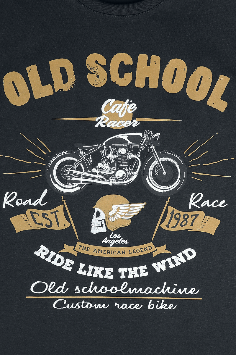 T-Shirt Manches courtes Rockabilly de Gasoline Bandit - Old School Cafe Racer - M à 4XL - pour Homme - noir - Gasoline Bandit - View 2