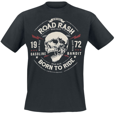 T-Shirt Manches courtes Rockabilly de Gasoline Bandit - Road Rash II - S à 4XL - pour Homme - noir - Gasoline Bandit