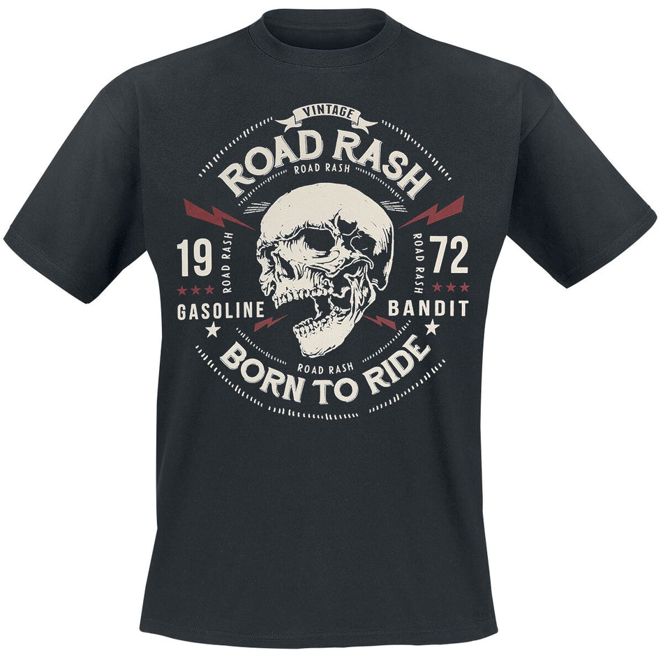T-Shirt Manches courtes Rockabilly de Gasoline Bandit - Road Rash II - S à 4XL - pour Homme - noir - Gasoline Bandit