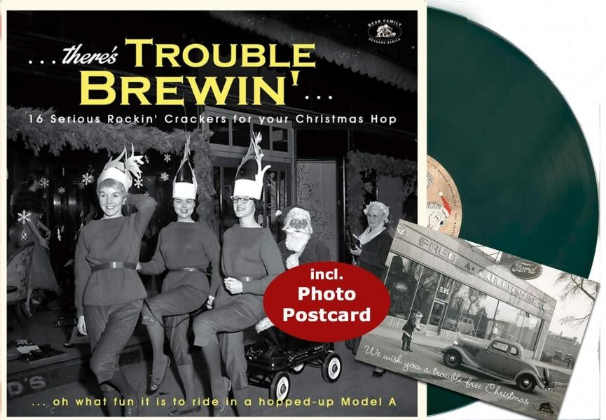 THERE S TROUBLE BREWIN/VINYLE VERT/INCLUS CARTE POSTALE - Front Cover