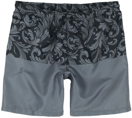 Short de bain  de Black Premium by EMP - Ornament Print Swim Shorts - S à XXL - pour Homme - noir - Black Premium by EMP