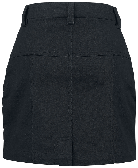 Jupe courte  de Black Premium by EMP - Jupe courte avec boucles décoratives - S à XXL - pour Femme - noir - Black Premium by EMP - View 2