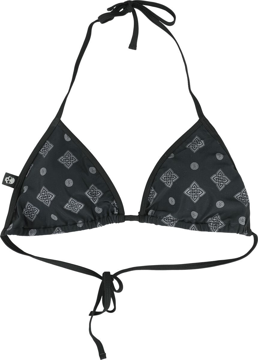 Haut de bikini  de Black Premium by EMP - Bikini Top With Celtic Prints - M à XXL - pour Femme - noir - Black Premium by EMP