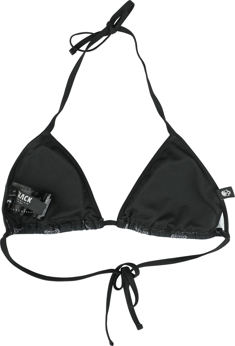 Haut de bikini  de Black Premium by EMP - Bikini Top With Celtic Prints - M à XXL - pour Femme - noir - Black Premium by EMP - View 2