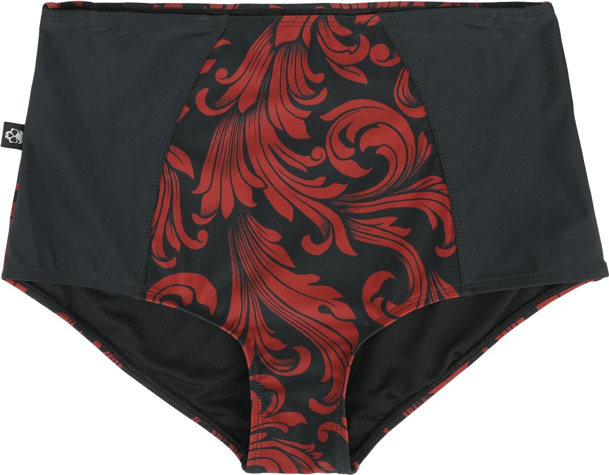 Bas de bikini  de Black Premium by EMP - Bas de Bikini Taille Haute Décoré - S à M - pour Femme - noir - Black Premium by EMP