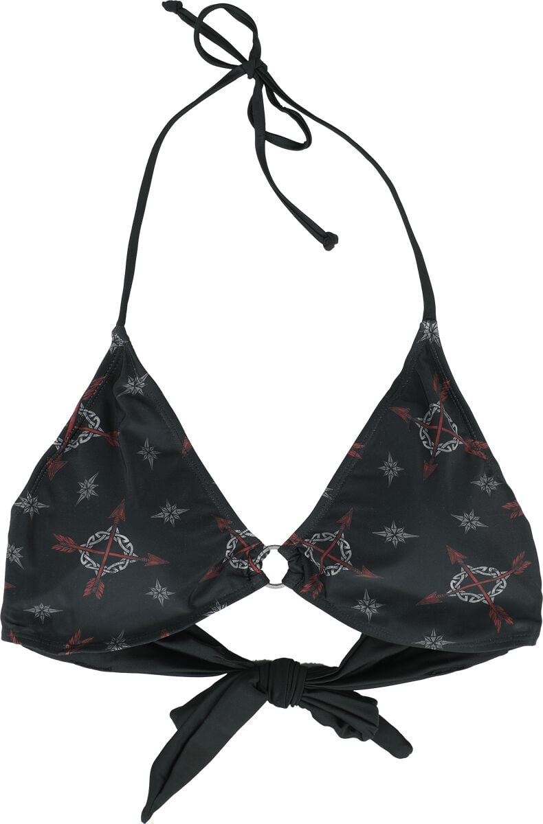 Haut de bikini  de Black Premium by EMP - Bikini Top With Celtic Prints - S à XXL - pour Femme - noir - Black Premium by EMP