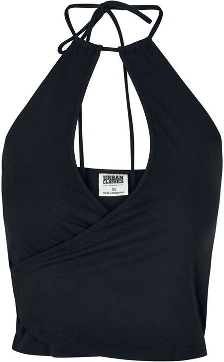 Top  de Urban Classics - Haut Dos-Nu Court Portefeuille - S à XL - pour Femme - noir - Urban Classics