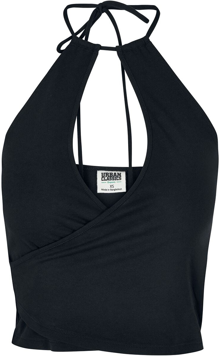 Top  de Urban Classics - Haut Dos-Nu Court Portefeuille - S à XL - pour Femme - noir - Urban Classics