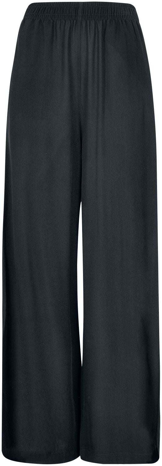 Pantalon en toile  de Urban Classics - Pantalon Viscose Jambes Évasées - XS à 4XL - pour Femme - noir - Urban Classics