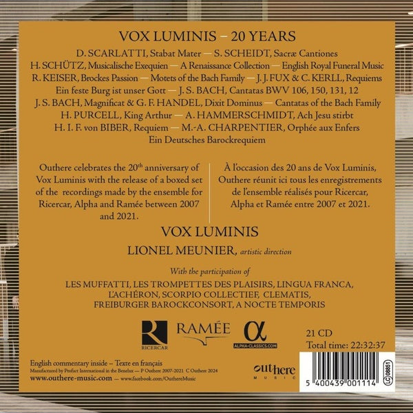 Vox Luminis 20 Years - Front Cover