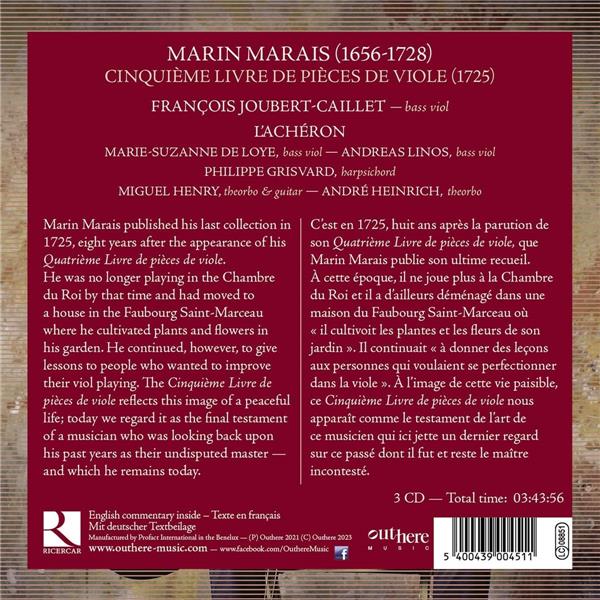 Cinquième livre de pièces de viole - Front Cover