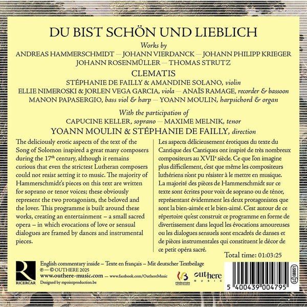 Du bist schön und lieblich - Front Cover