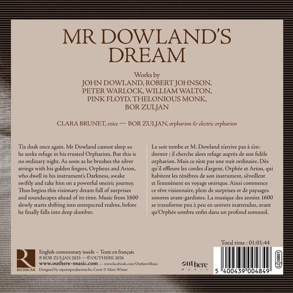 Mr Dowland's Dream - Front Cover