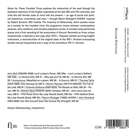 Music for These Troubled Times - Front Cover