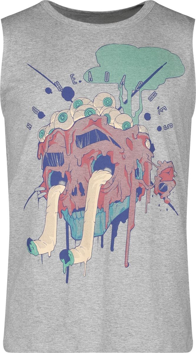 Débardeur  de RED by EMP - Débardeur avec Large Impirmé à l'Avant - S à L - pour Homme - gris clair - RED by EMP