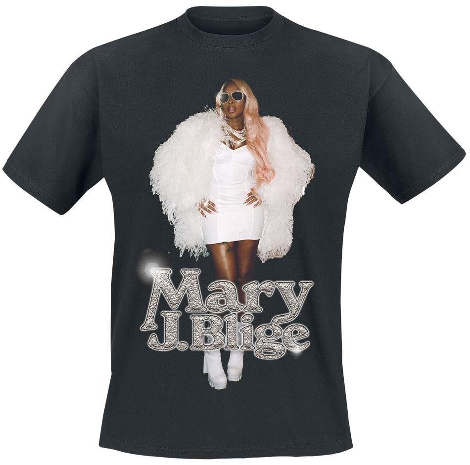 T-Shirt Manches courtes  de Mary J. Blige - Photo Glossy - S à 3XL - pour Homme - noir - Mary J. Blige