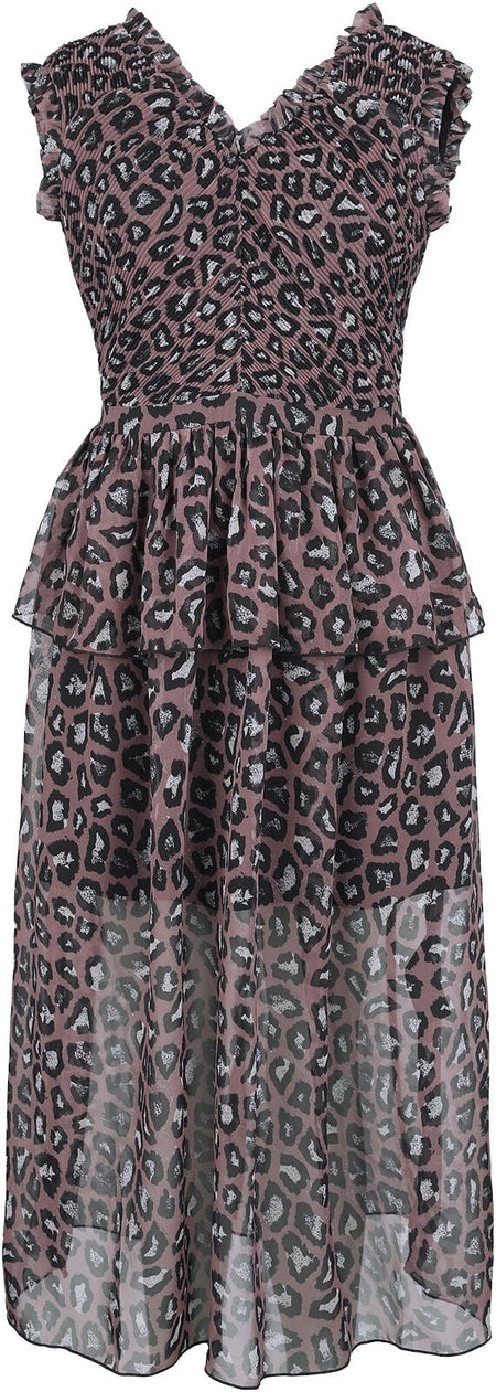 Robe longue Gothic de Gothicana by EMP - Léopard - Robe - S à L - pour Femme - léopard - Gothicana by EMP