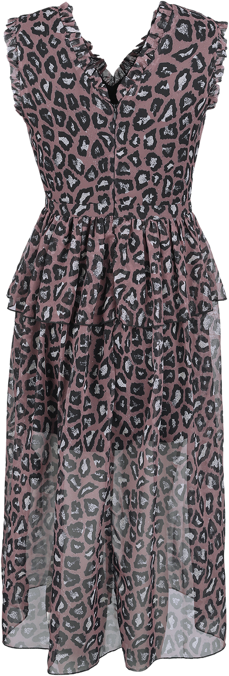 Robe longue Gothic de Gothicana by EMP - Léopard - Robe - S à L - pour Femme - léopard - Gothicana by EMP - View 2