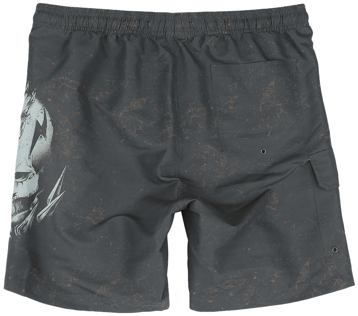 Short de bain  de Rock Rebel by EMP - Rock Skull Swim Shorts - S à XXL - pour Homme - gris foncé - Rock Rebel by EMP - View 2