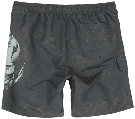 Short de bain  de Rock Rebel by EMP - Rock Skull Swim Shorts - S à XXL - pour Homme - gris foncé - Rock Rebel by EMP - View 2