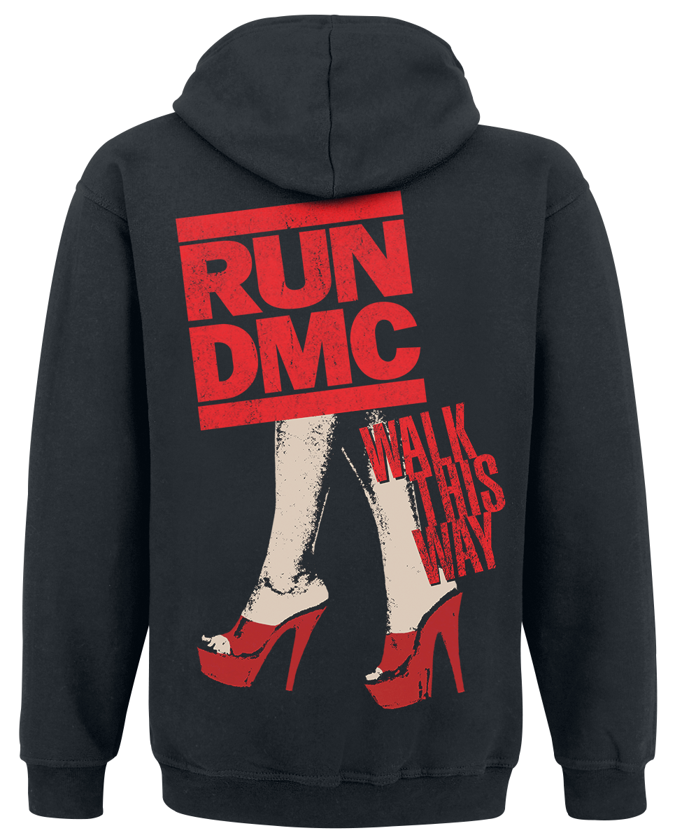 Sweat-shirt à capuche  de Run-D.M.C. - Walk This Way Legs - S à M - pour Homme - noir - Run-D.M.C. - View 2