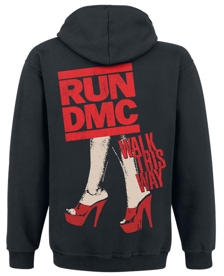 Sweat-shirt à capuche  de Run-D.M.C. - Walk This Way Legs - S à M - pour Homme - noir - Run-D.M.C. - View 2