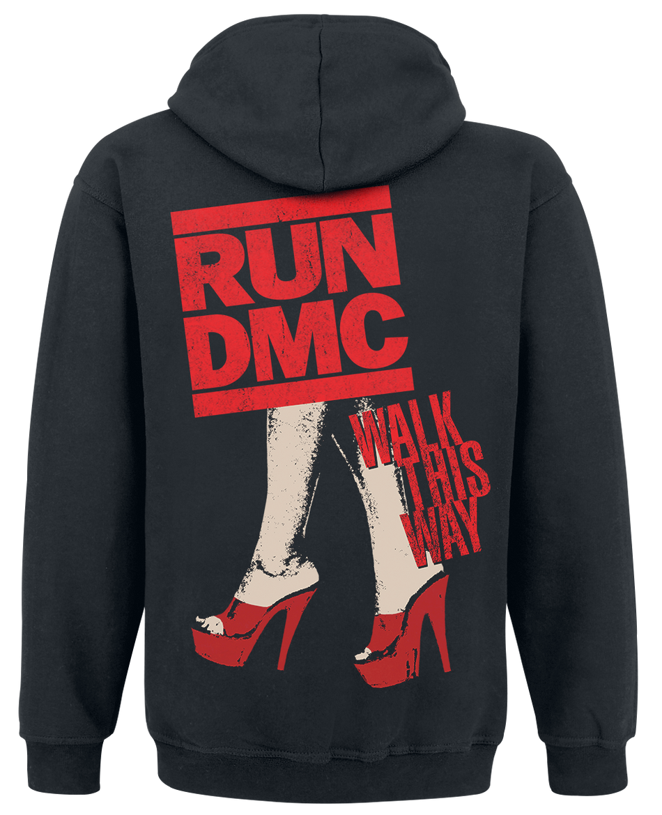 Sweat-shirt à capuche  de Run-D.M.C. - Walk This Way Legs - S à M - pour Homme - noir - Run-D.M.C. - View 2