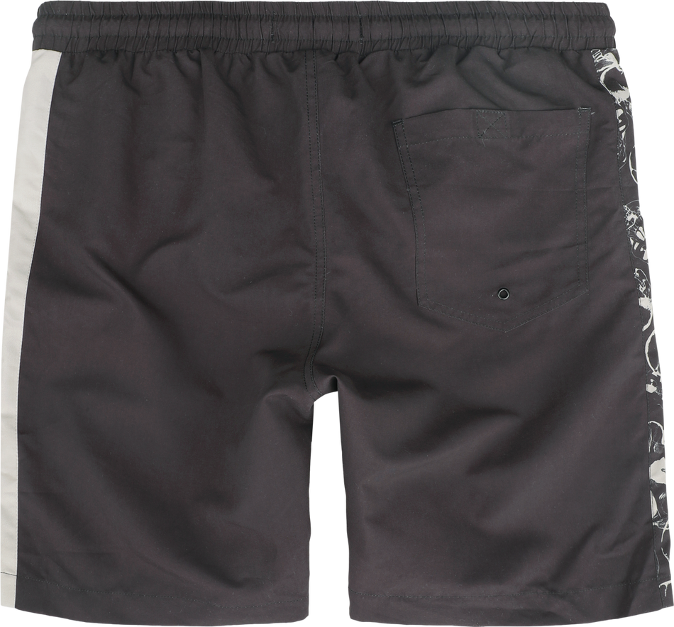 Short de bain  de Rock Rebel by EMP - Short de Bain Imprimé Squelette - S à XXL - pour Homme - gris foncé - Rock Rebel by EMP - View 2